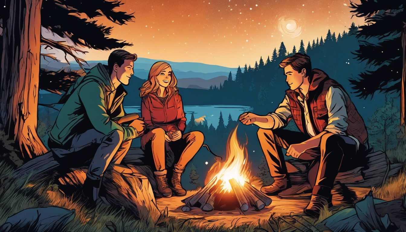 A diverse group of people engaged in deep conversations around a campfire. tap-into-curiosity-215514452-2913353