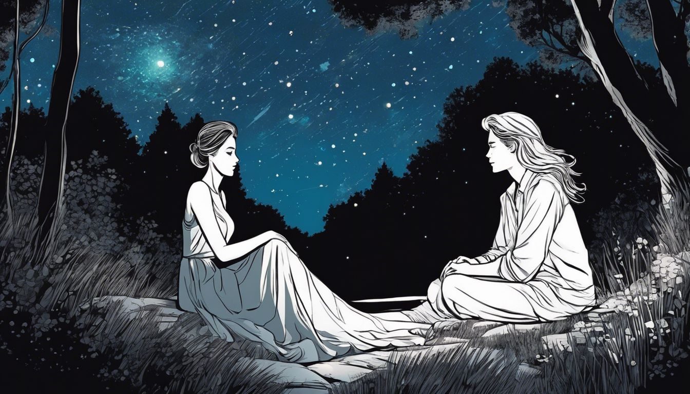 A couple deep in intimate conversation under a starry sky. be-vulnerable-215514407-6546238